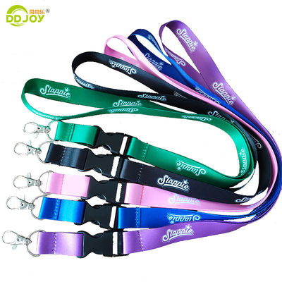 Acessórios de seda corante sublimação poliéster cordas para chaveiro logotipo personalizado 900 * 15 * 0,65mm