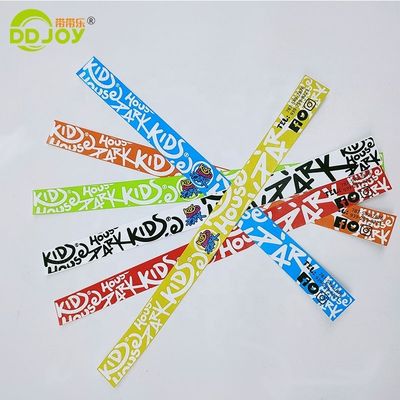 250*25mm/250*19mm resistente a lágrimas impermeável DuPont Tyvek papel pulseira para eventos