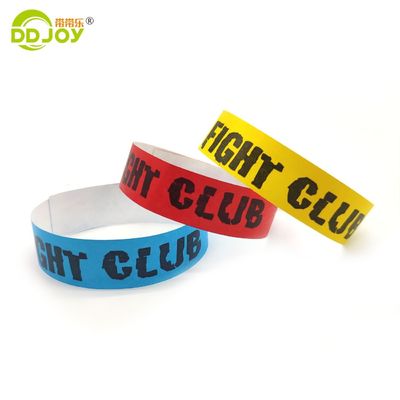 Logotipo personalizado Banda impermeável Tyvek Número de série Pulseira para gerenciamento de eventos