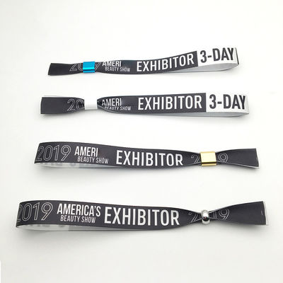 Logotipo personalizado Tecido Festival Pulseira para Eventos Impermeável e Fechado de Segurança