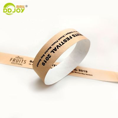 Logotipo personalizado Banda impermeável Tyvek Número de série Pulseira para gerenciamento de eventos