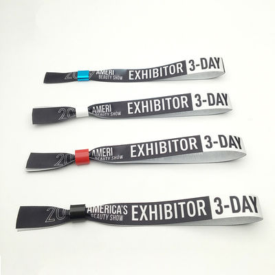 Logotipo personalizado Tecido Festival Pulseira para Eventos Impermeável e Fechado de Segurança