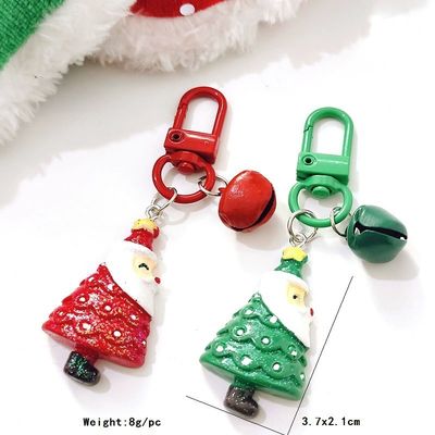 Cartoon Papai Noel Árvore de Natal Campainha Chave Mochila Telefone Móvel Pendente Ornamento