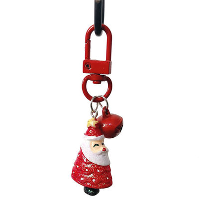 Cartoon Papai Noel Árvore de Natal Campainha Chave Mochila Telefone Móvel Pendente Ornamento