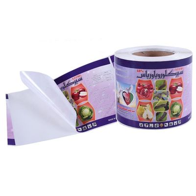 Etiqueta autoaderente de PVC/Vinil impermeável personalizada para embalagens cosméticas/alimentares