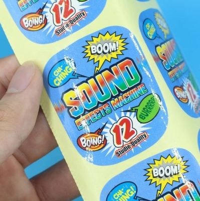 Etiqueta autoaderente de PVC/Vinil impermeável personalizada para embalagens cosméticas/alimentares