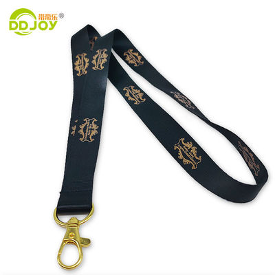 Impressão de tela de seda Poliéster Neck Lanyards com carteira portadores Keychain telefone celular