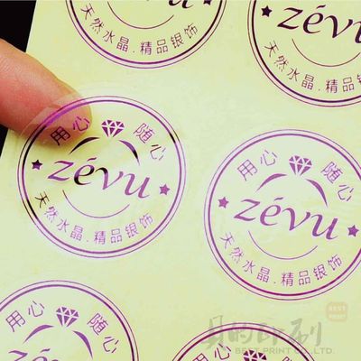 Etiqueta autoaderente de PVC/Vinil impermeável personalizada para embalagens cosméticas/alimentares