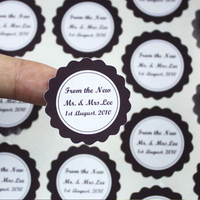 Etiqueta autoaderente de PVC/Vinil impermeável personalizada para embalagens cosméticas/alimentares