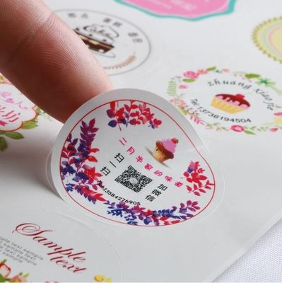 Etiqueta autoaderente de PVC/Vinil impermeável personalizada para embalagens cosméticas/alimentares