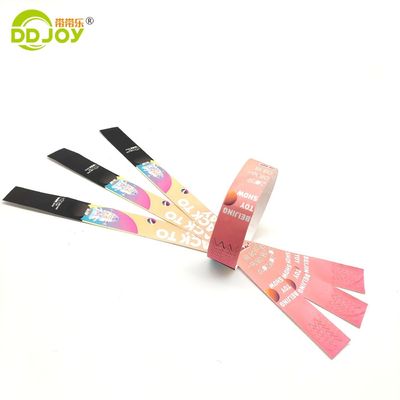Logotipo de impressão colorida Pulseiras Tyvek descartáveis para eventos Pulseiras de papel à prova d'água