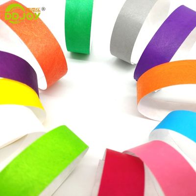 Pulseiras de papel Tyvek resistentes a rasgos para celebrações de casamento 250*25mm e 250*19mm