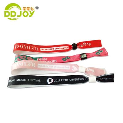 Eventos do Festival de 2024 Pulseira de tecido personalizada para cenários de uso ilimitados e logotipo personalizado