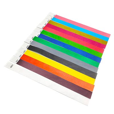 Utilizador final alvo Vendedor/Admissão de pulseiras azuis 3/4 polegadas Tyvek com números de série