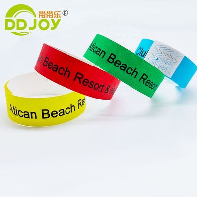 Bracelete personalizado para eventos de férias Papel descartável à prova d'água Bracelete Tyvek DDJOY