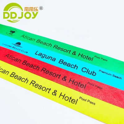 Bracelete personalizado para eventos de férias Papel descartável à prova d'água Bracelete Tyvek DDJOY