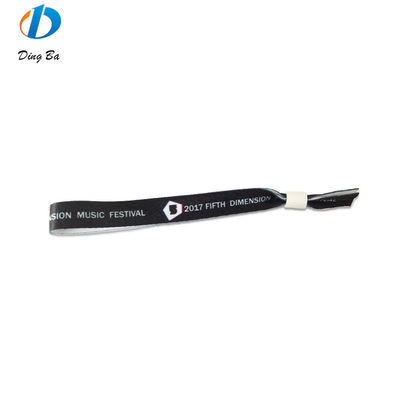 Eventos personalizados Fiesta RFID Pulseiras com tecido de cetim e impressão de texto de logotipo