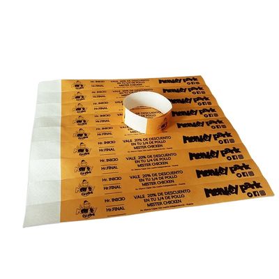 Impressão de uma cor Tyvek pulseiras de papel para festa Festival Clube Parque escolar DDJOY-TW019