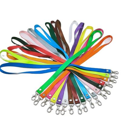 Cadeia de chave de transferência aquecida personalizada Faixa de pescoço Fios de poliéster para chaves 900*15*0.65mm