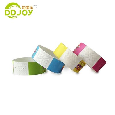 Impressão de uma cor Tyvek pulseiras de papel para festa Festival Clube Parque escolar DDJOY-TW019