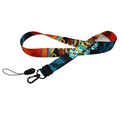 Lanyards de escritório personalizados com corante de logotipo de poliéster rosa de sublimação