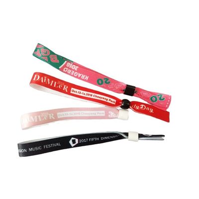 350*15mm Pulseiras de tecido Logotipo personalizado para decoração de férias e presentes Eco-friendly