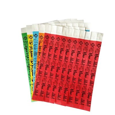 Pulseiras de papel personalizadas em cores sólidas para entrada no clube VIP em eventos