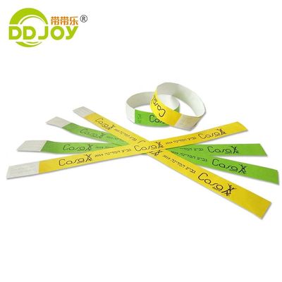 Pulseiras de papel personalizadas em cores sólidas para entrada no clube VIP em eventos