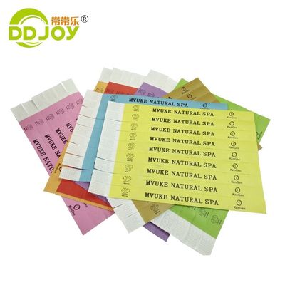 Pulseiras de papel personalizadas em cores sólidas para entrada no clube VIP em eventos