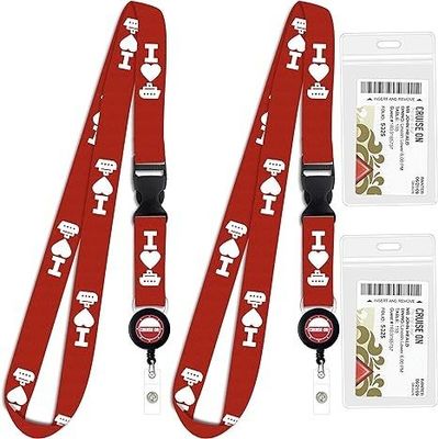 Método de impressão Design personalizado Rondinho Nylon Lanyard com Logotipo Keychain Office Badge Holder