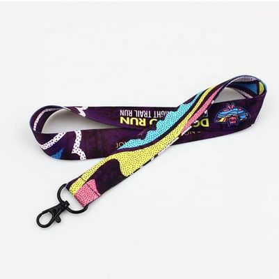 Método de impressão Design personalizado Rondinho Nylon Lanyard com Logotipo Keychain Office Badge Holder