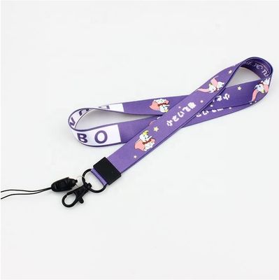 Método de impressão Design personalizado Rondinho Nylon Lanyard com Logotipo Keychain Office Badge Holder