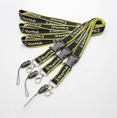 Método de impressão Design personalizado Rondinho Nylon Lanyard com Logotipo Keychain Office Badge Holder
