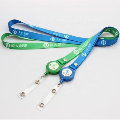 Método de impressão Design personalizado Rondinho Nylon Lanyard com Logotipo Keychain Office Badge Holder