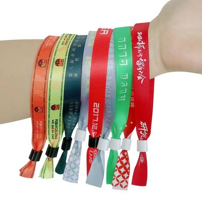 Pulseiras RFID impressas sob medida em tecido de cetim para identificação de eventos e festivais