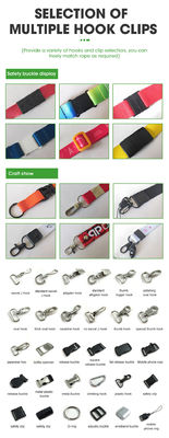 Lanyard de exposição personalizado com impressão de sublimação de corantes e chaveiro personalizado