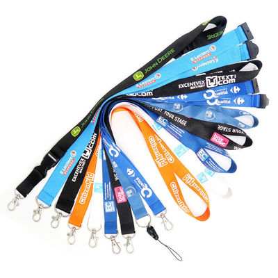 Lanyard de exposição personalizado com impressão de sublimação de corantes e chaveiro personalizado