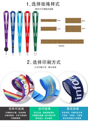 Lanyard de exposição personalizado com impressão de sublimação de corantes e chaveiro personalizado