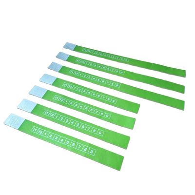 Pulseira Tyvek personalizada de impressão monocromática / dupla cor para eventos e festivais