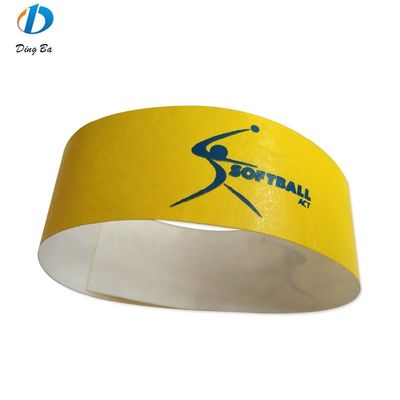 Presente ocasião pulseiras de papel personalizadas para eventos festa 250mm de comprimento à prova d'água descartável