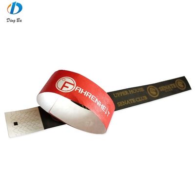 Presente ocasião pulseiras de papel personalizadas para eventos festa 250mm de comprimento à prova d'água descartável