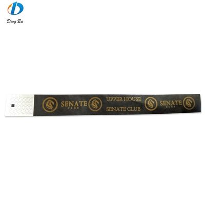 Presente ocasião pulseiras de papel personalizadas para eventos festa 250mm de comprimento à prova d'água descartável