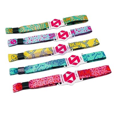 Eventos Festa Festa Pulseiras RFID em tecido de cetim com logotipo e texto personalizados