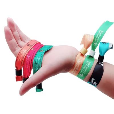 Eventos Festa Festa Pulseiras RFID em tecido de cetim com logotipo e texto personalizados