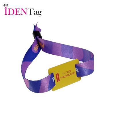 Eventos Festa Festa Pulseiras RFID em tecido de cetim com logotipo e texto personalizados