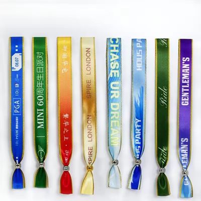 Eventos personalizados Festa Festa RFID Chips Pulseiras com impressão de logotipo em marcas de tecido