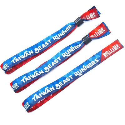 Impressão de logotipos personalizados Pulseiras RFID para eventos Festivais Festa Tecido de cetim