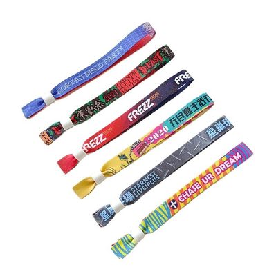 Eventos personalizados Festa RFID pulseiras com material de tecido de cetim e chip seguro