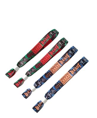 Eventos personalizados Festa RFID pulseiras com material de tecido de cetim e chip seguro