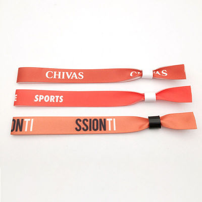 Eventos personalizados Festa RFID pulseiras com material de tecido de cetim e chip seguro